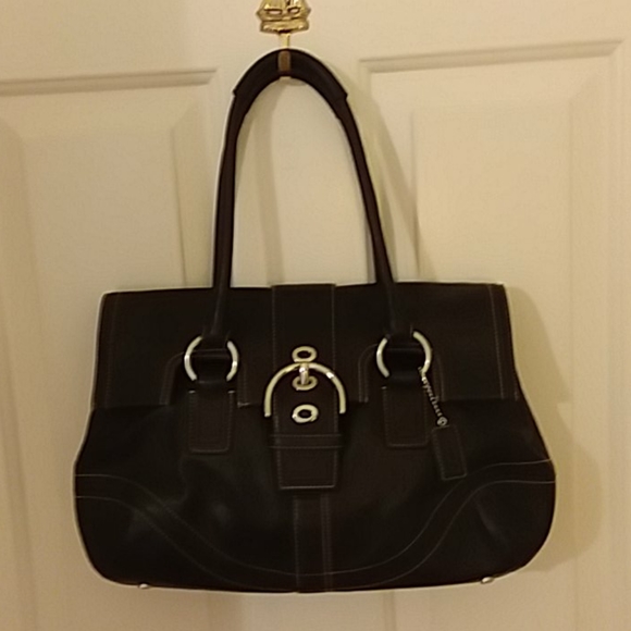 Coach Handbags - Coach Black Leather Satchel